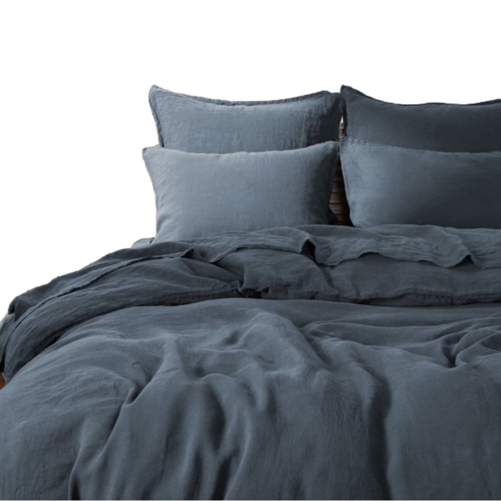 NWT! RH Teen Washed Cotton Gauze Duvet Cover-Full/Queen Midnight/Blue